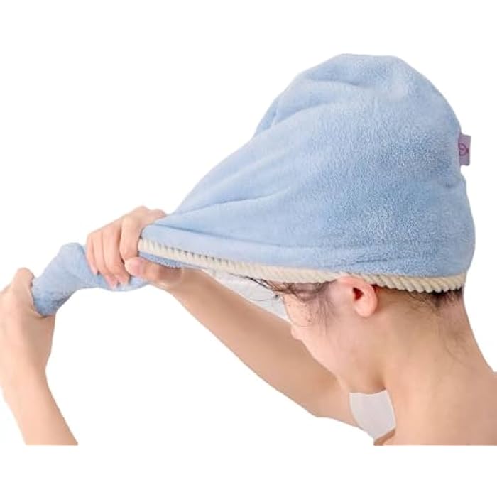 Premium Microfiber Drying Cap to Reduce Frizz and Protect Hair Damage, Practical Design for Shower, Travel, Gym for Every Woman Who Cares About Her Hair. - Image 4